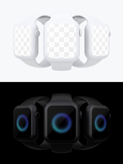苹果手表样机 Clay Apple Watch Series 4 (44mm) Mockup 02