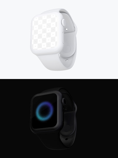 智能手表样机 Clay Apple Watch Series 4 (44mm) Mockup