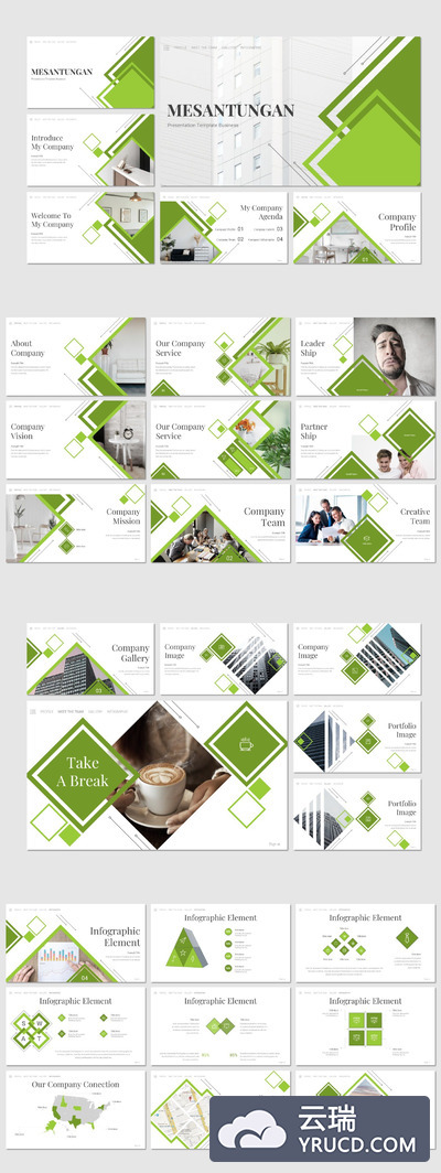 绿色环保相关的PPT模板下载[PPTX]