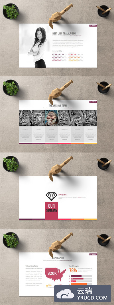 创意行业的PPT模板套装下载[PPTX]