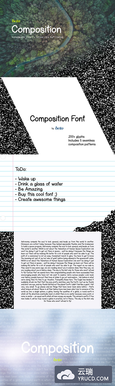柔和设计字体 Composition Font + Extras