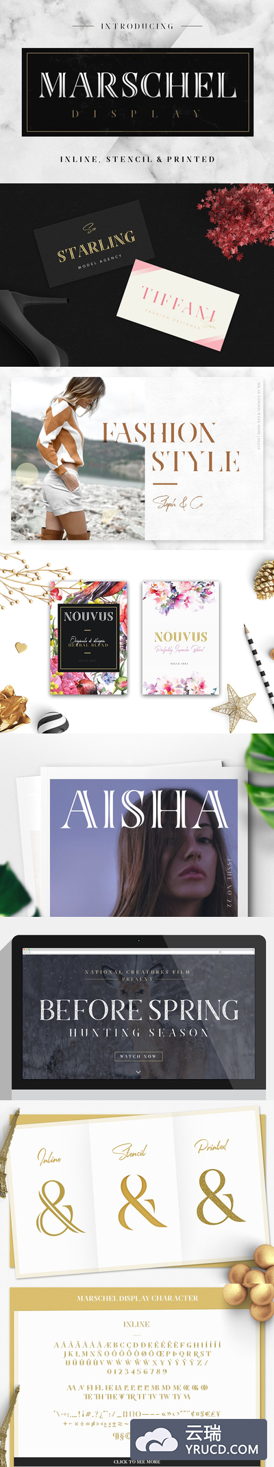 高端设计字体 Marschel Display