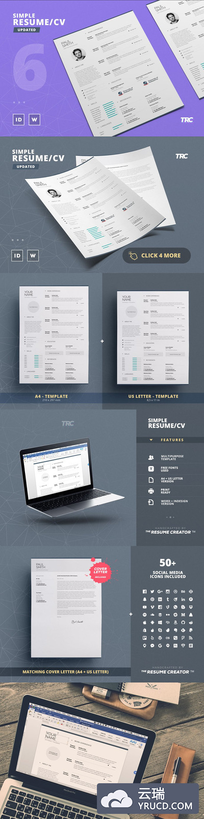 个性简历模板 Simple Resume/Cv Template Volume 6