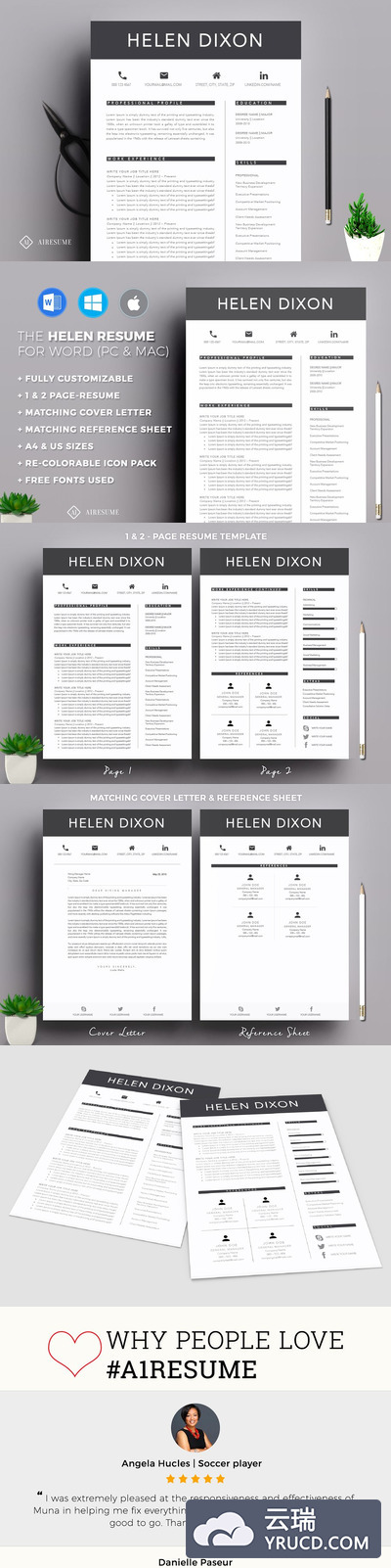 专业简历模板 Professional Resume/CV Template