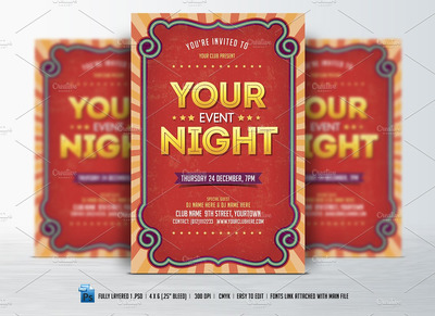 活动海报模板 Event Night Flyer