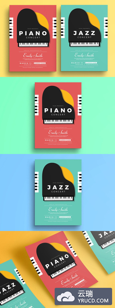 钢琴海报模板 Piano Concert Flyer