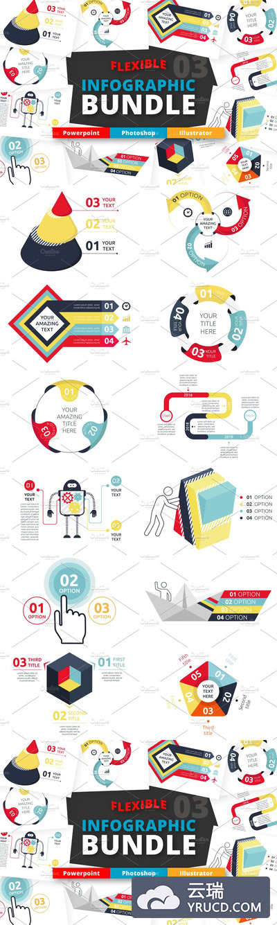 灵活的ppt素材 Flexible Infographic Bundle (vol.3)