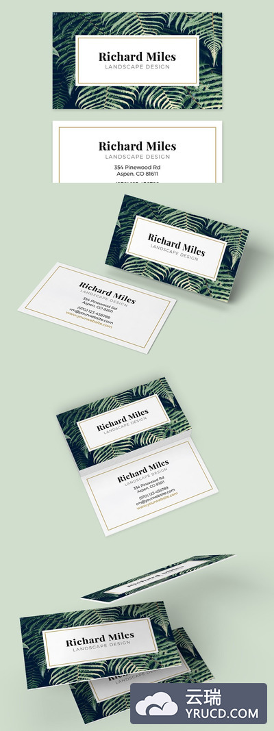 花卉商业名片模板 Business Card Template - FLORA