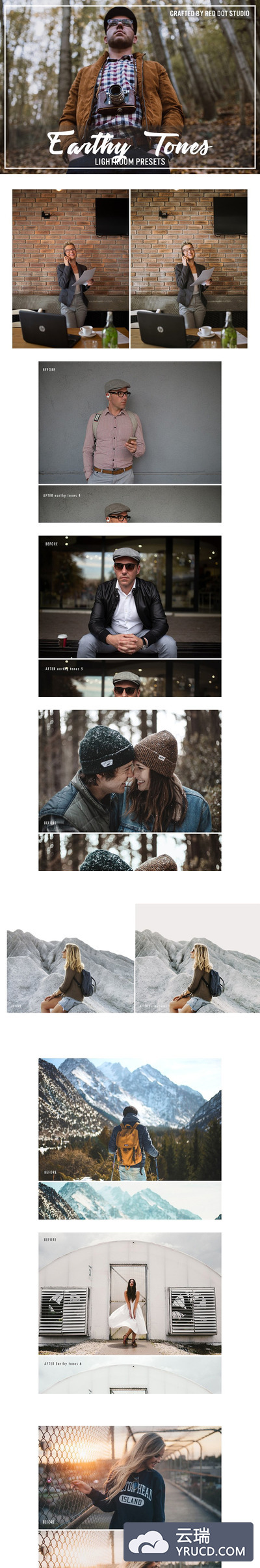 人像lightroom滤镜 EARTHY TONES Lightroom Presets