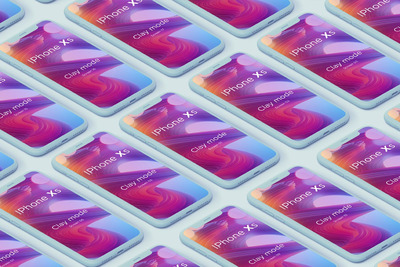 简约实用的 iPhone XS 手机样机素材下载[PSD]