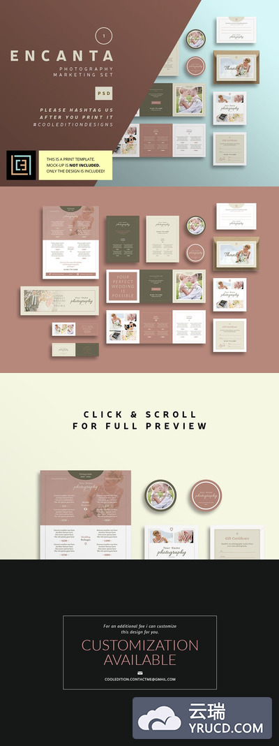 画册图册模板 Encanta - Photography Marketing Set