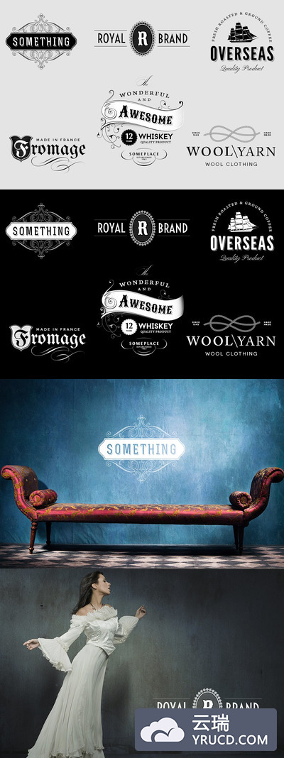 经典logo素材模板 Vintage Logo / Insignia Set 3