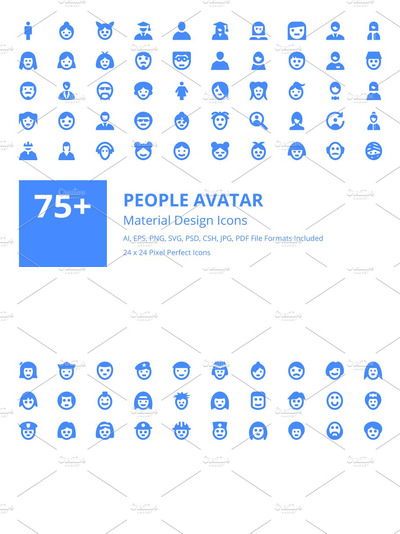 75+人物头像材质图标 75+ People Avatar Material Icons