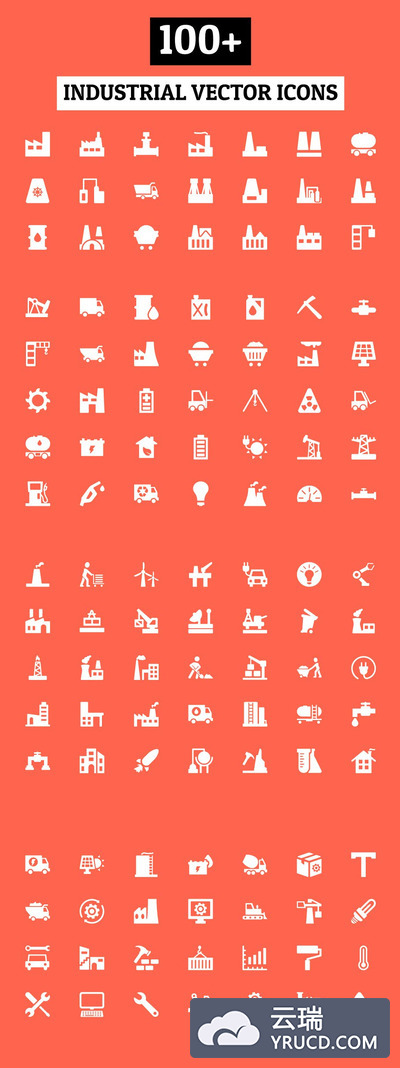 工业矢量图标 100+ Industrial Vector Icons