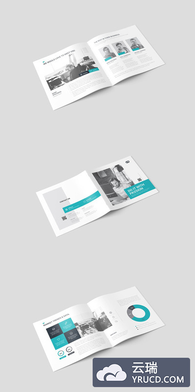 简约有效的公司企业介绍画册设计模板下载[indd]