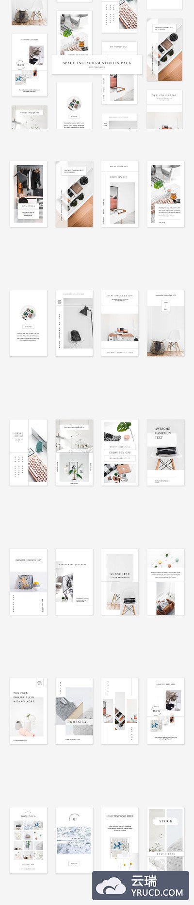 APP广告内容设计模板 Space  Instagram Stories Pack