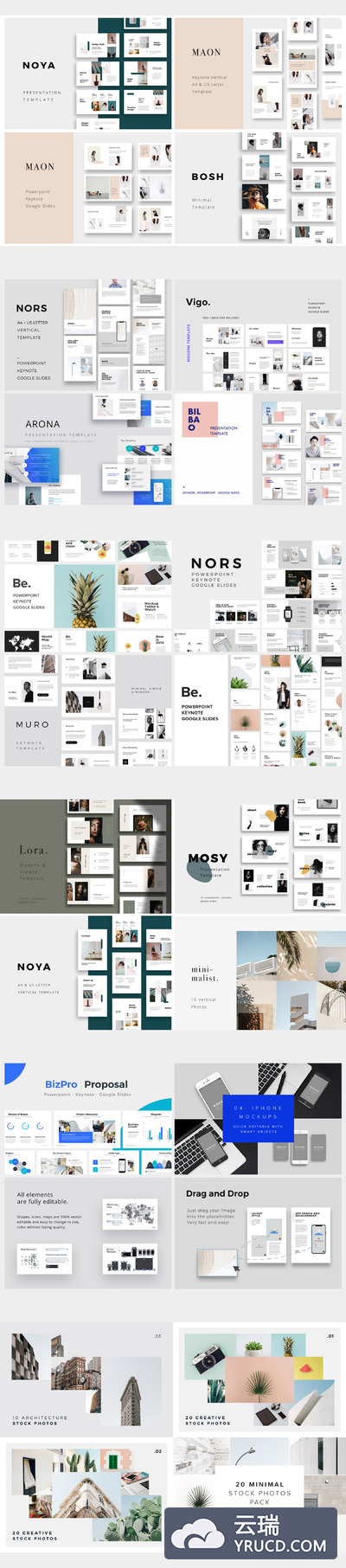 一套完美的极简主义高端素材大礼包下载[PSD,JPG,key]