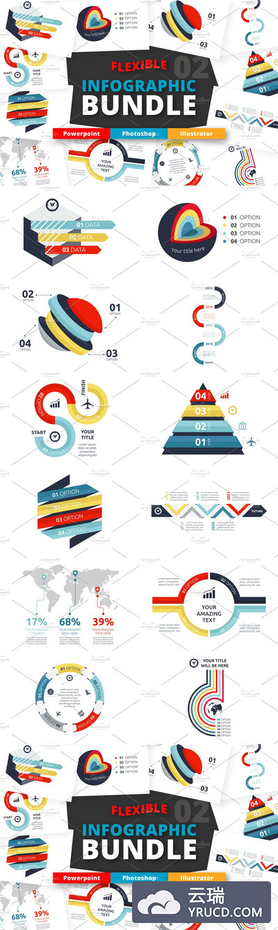 大数据信息统计图表 Flexible Infographic Bundle (vol.2)