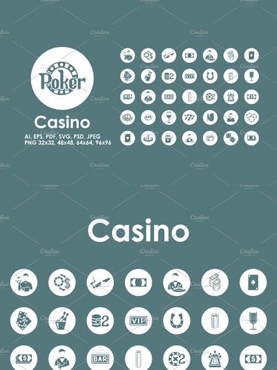简单的游戏图标 35 Casino simple icons