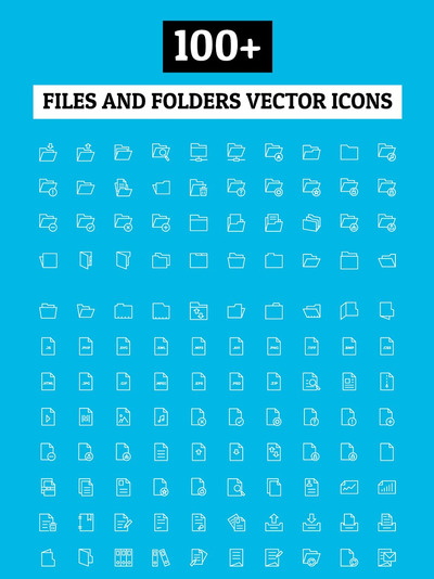 100+文件和文件夹图标 100+ Files and Folders Icon