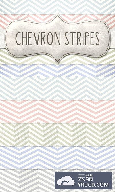 几何波纹背景纹理 Vintage Chevron Stripes Pattern Pack
