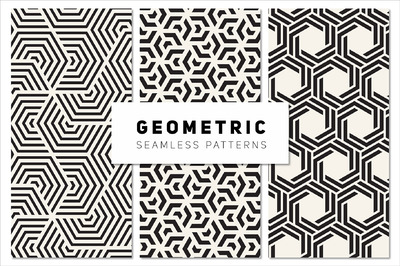 粗体几何无缝图案背景 Bold Geometric Seamless Patterns