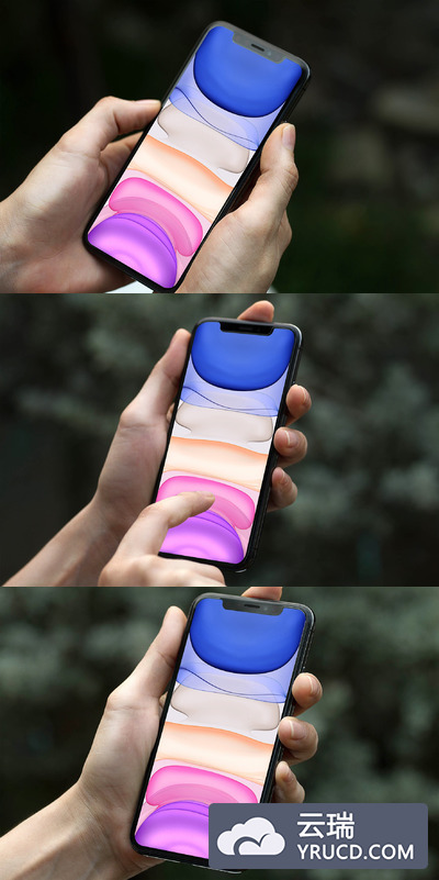 手持的 iPhone 11 Pro 手机样机素材下载[PSD]