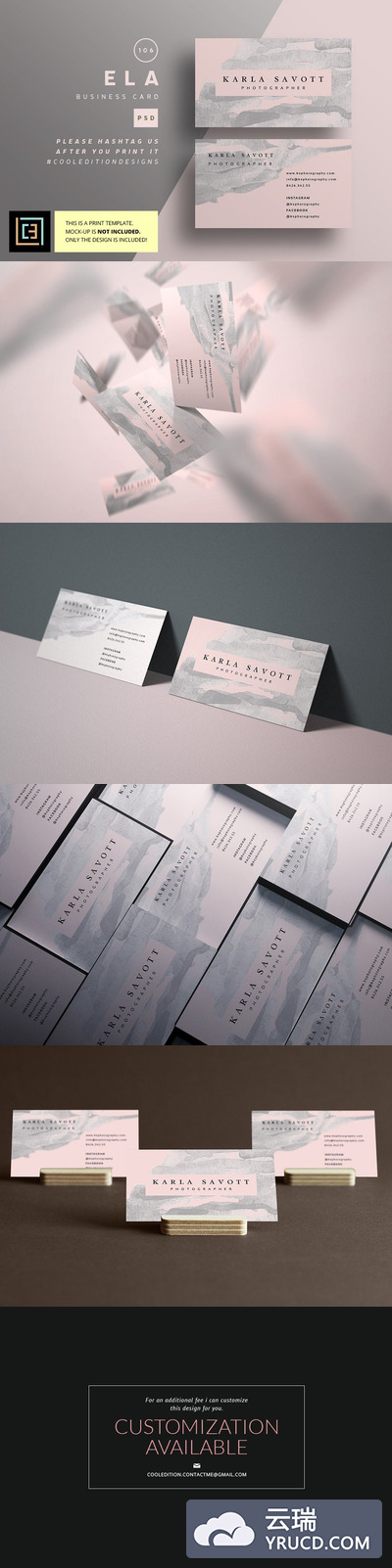商业名片设计模板 Ela - Business Card 106
