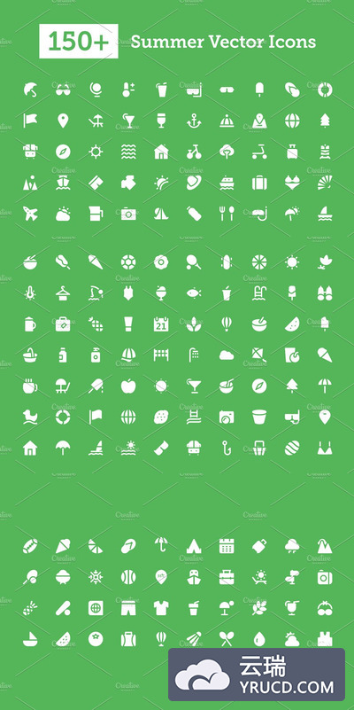 夏季图标素材 150+ Summer Vector Icons