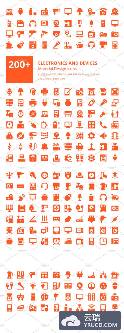 电子及设备图标 200+ Electronics and Devices Icons