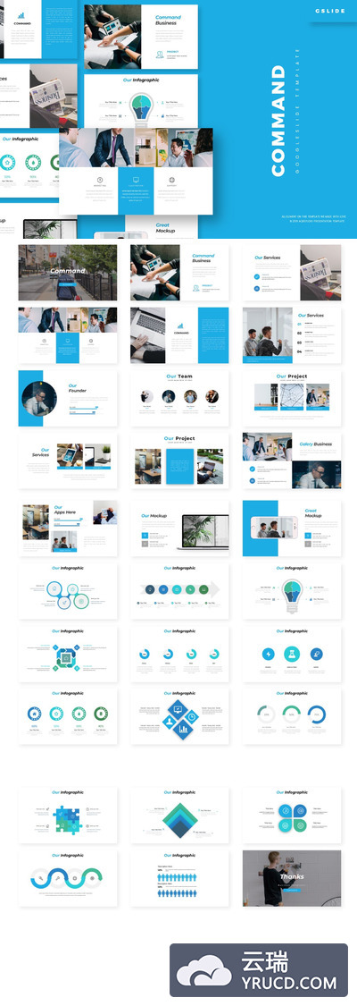 简约清新时尚高端Google Slides谷歌幻灯片演示模板（pptx）