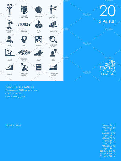开业启动图标素材 Startup icons