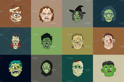 万圣节头像插图 Halloween Illustrations