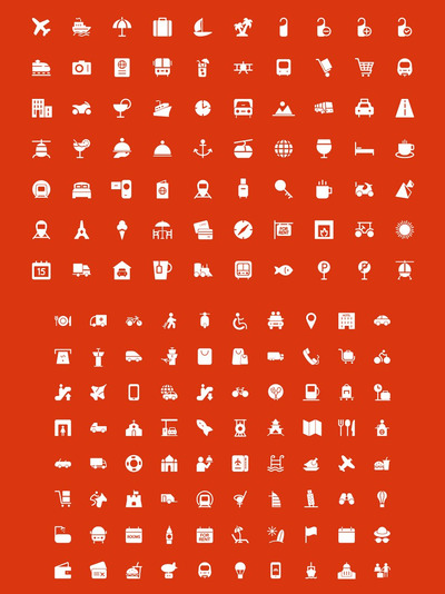 旅行图标素材 150 Travel Vector Icons
