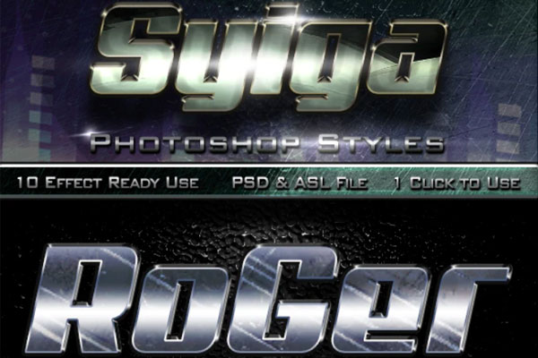 10款闪亮金属特效的文本效果样式