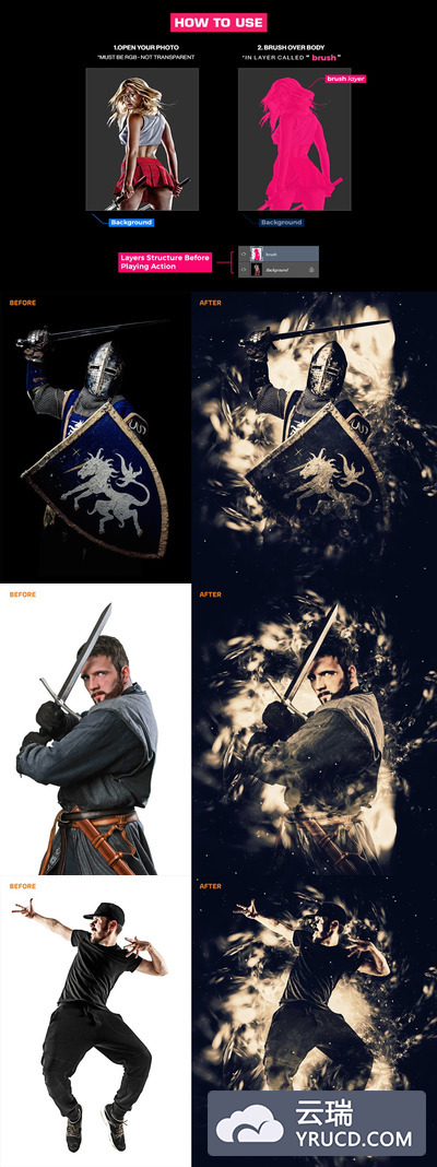 抽象梦幻的PS动作下载[Atn]