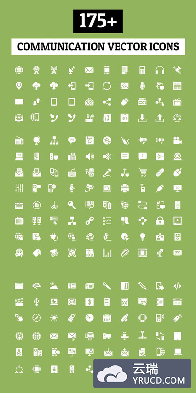 175+通讯矢量图标 175+ Communication Vector Icons