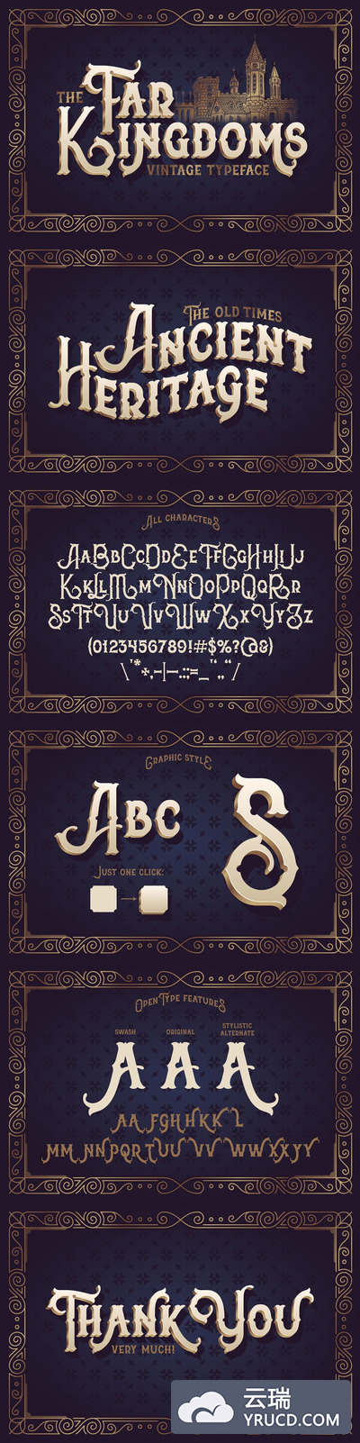 神秘复古个性风格字体 Old typeface "The Far Kingdoms"