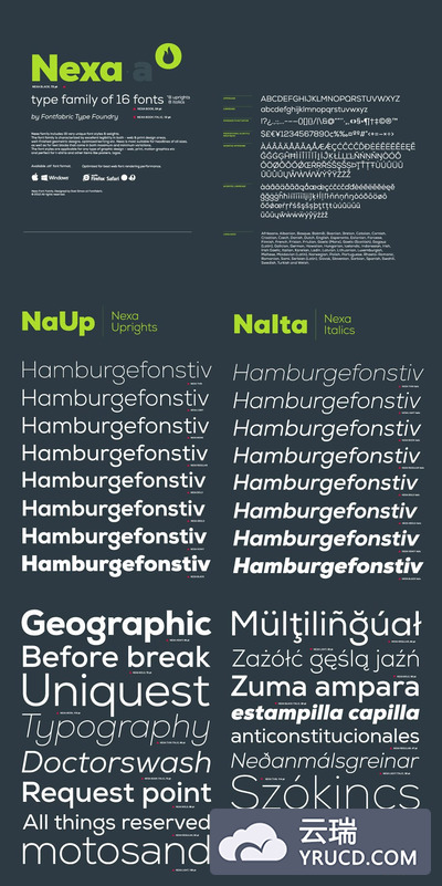 时尚个性字体 Nexa