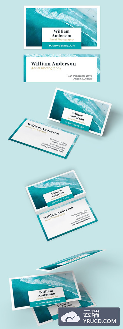 商业名片模板 Business Card Template - OCEAN