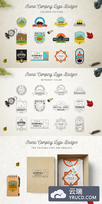 露营户外logo徽章 Iconic Camping Logo Badges 2