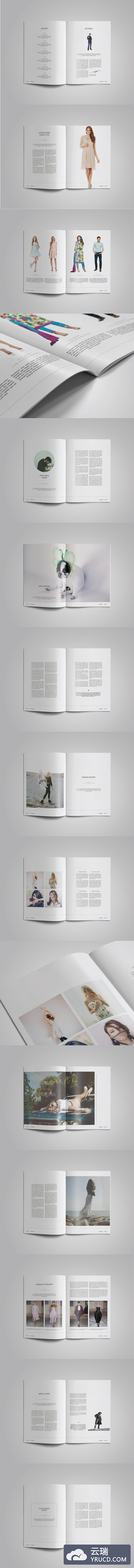 极简主义杂志模板下载[indd]