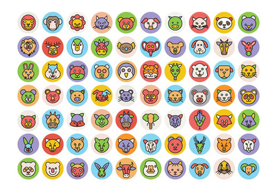 动物矢量图标 Animals Icons Set