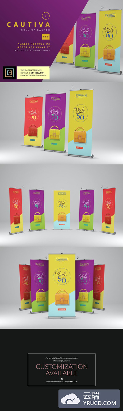 易拉宝海报设计模板 Cautiva - Roll-Up Banner 3