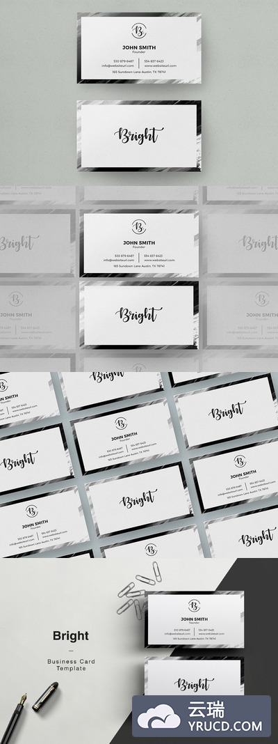 简约名片模板 Bright - Simple Clean Business Card