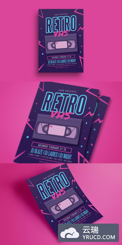 怀旧录像带海报 Retro VHS Flyer
