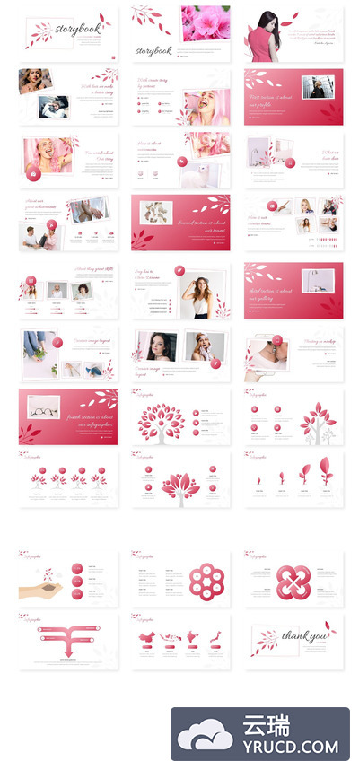 时尚粉色女性电商PPT模板下载 [PPTX]