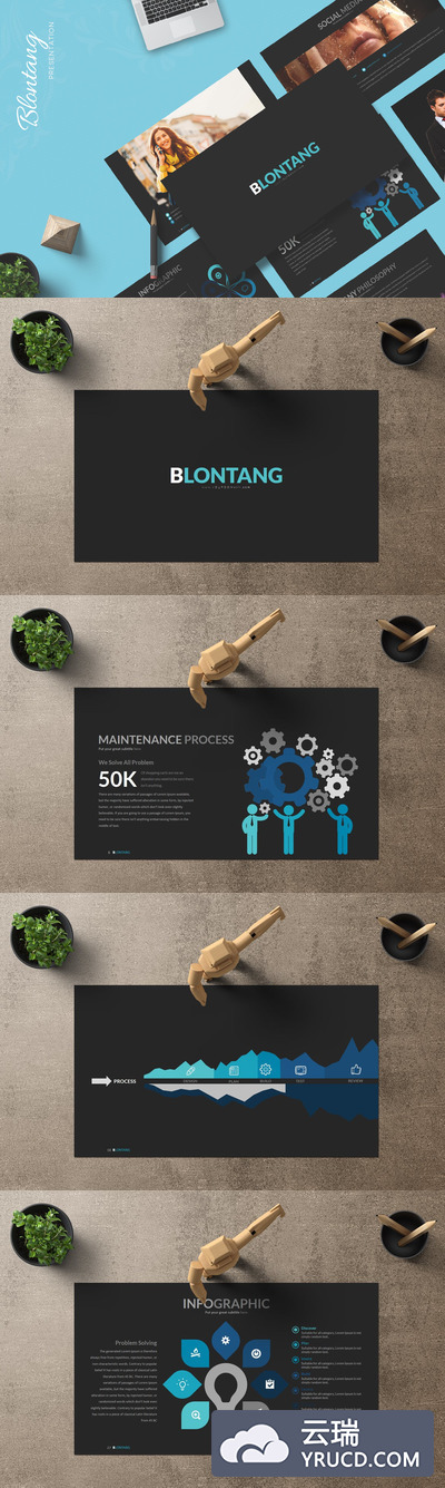 极简主义酷炫PPT模板下载 [PPTX]