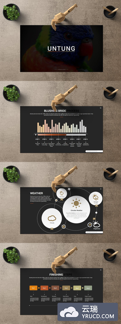 时尚极简主义大数据PPT模板下载[PPTX]