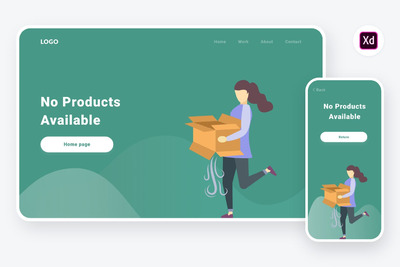 404空页面创意插画素材下载[XD,SVG]